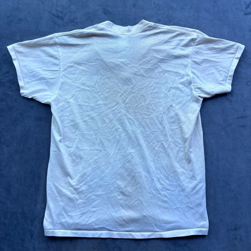 Vintage Sears Golden Comfort V Neck T Shirt Mens Large White Sanfor-Knit